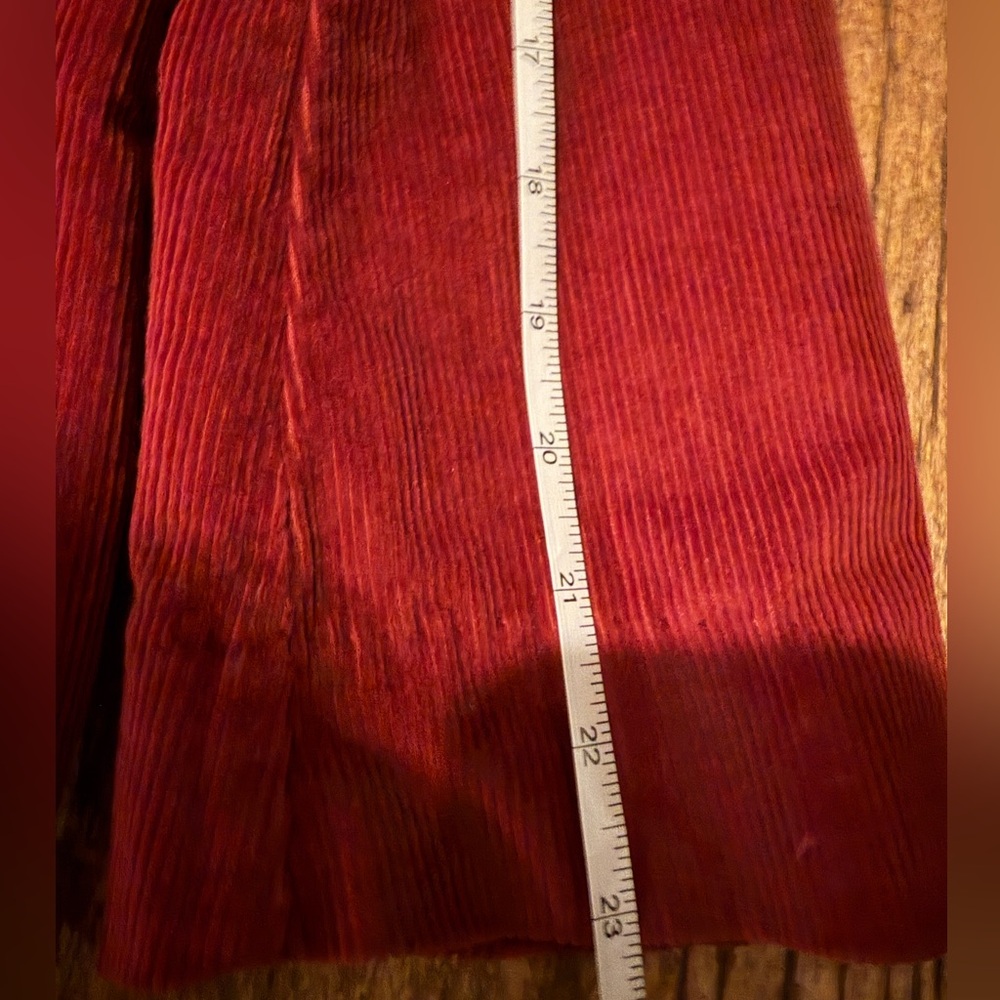 Soft Surroundings Red Corduroy Embroidered Jacket Size M - Picture 11 of 12